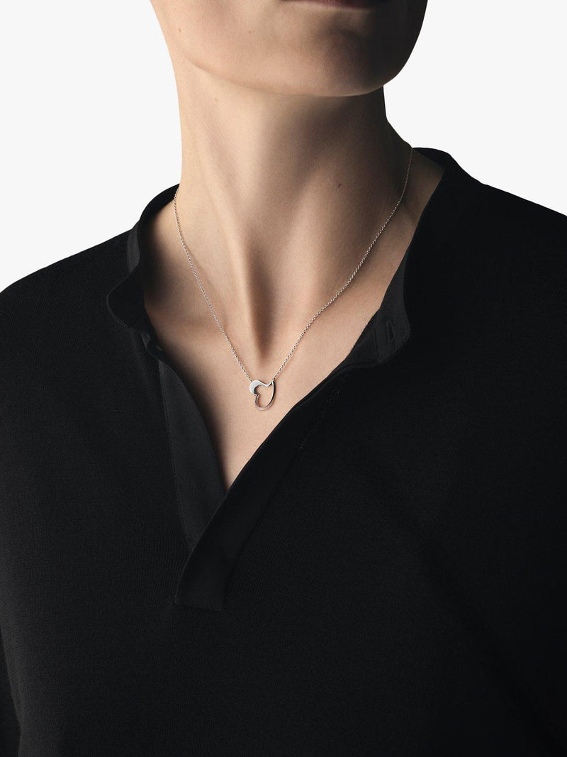 Georg Jensen leaf heart pendant necklace - British product