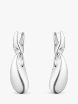 John Lewis Georg Jensen Sculptural Sterling Silver Drop Earrings, Silver- Buy online at McGrocer