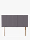 Silentnight Bresica Strutted Headboard, Double, Slate Grey