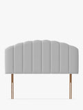 Silentnight Merlin Strutted Headboard, Double, Light Grey