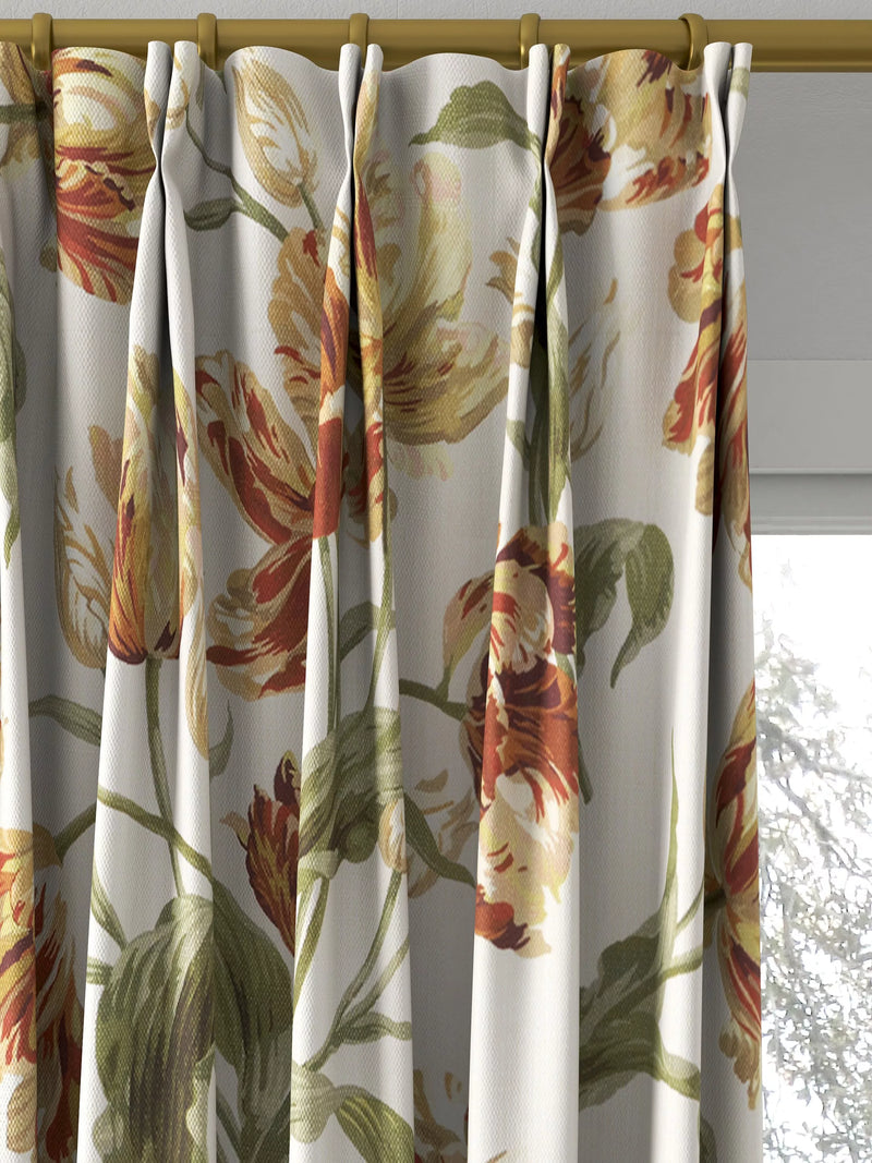Laura Ashley gold floral curtains made to measure, imported from the UK