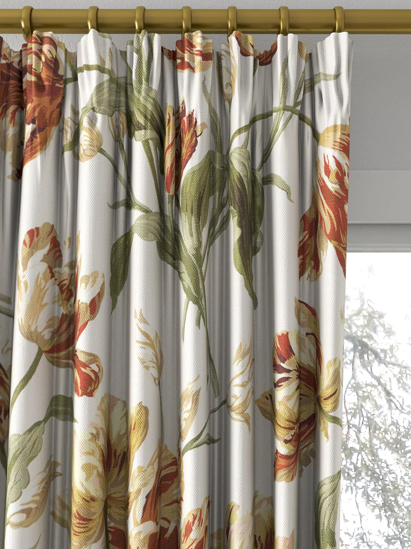 Laura Ashley gold floral curtains made to measure, imported from the UK