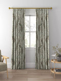 Laura Ashley Belvedere curtain in Truffle with peacock floral print (British brand)
