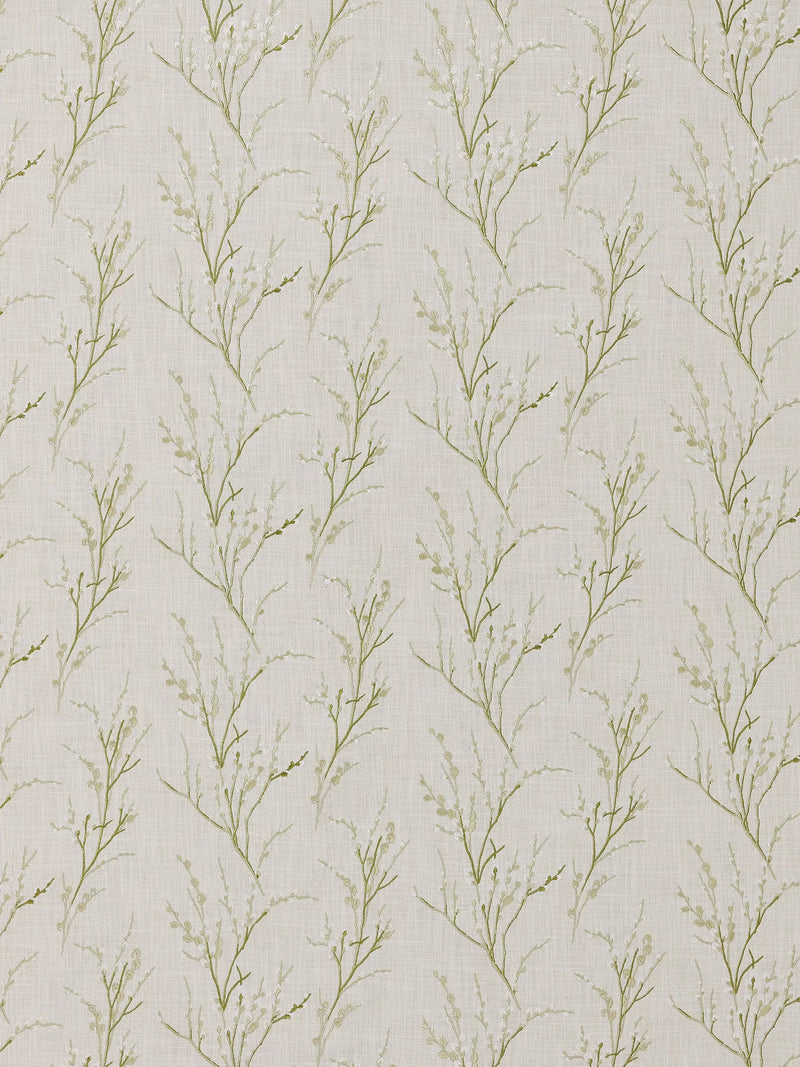 Laura Ashley Pussy Willow Embroidered Furnishing Fabric 140cm