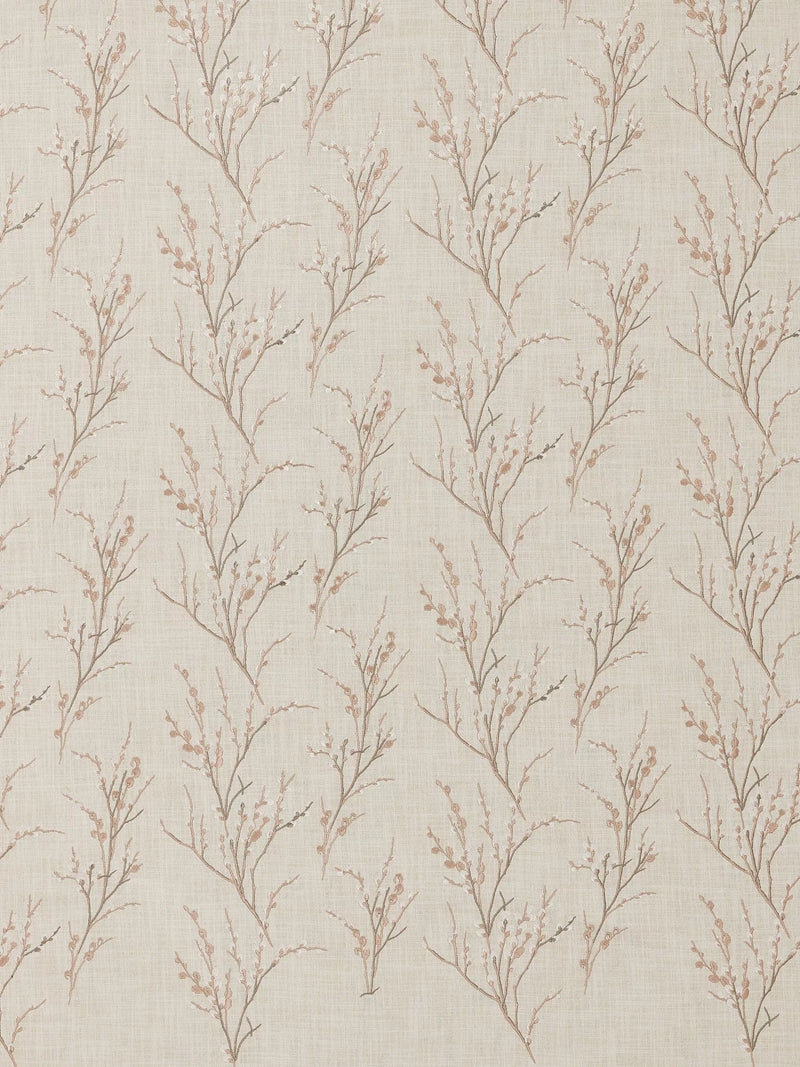 Laura Ashley Pussy Willow Embroidered Furnishing Fabric 140cm