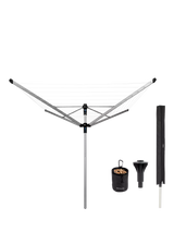 John Lewis Brabantia Lift-O-Matic Advance Rotary Airer with Concrete Tube and Cover, 50m- Buy online at McGrocer