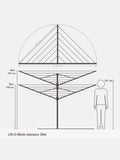 Brabantia rotary airer Lift-O-Matic 50m, UK version