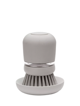 John Lewis Soap Dispensing Dish Brush with Storage Stand in Mid Grey- Buy online at McGrocer