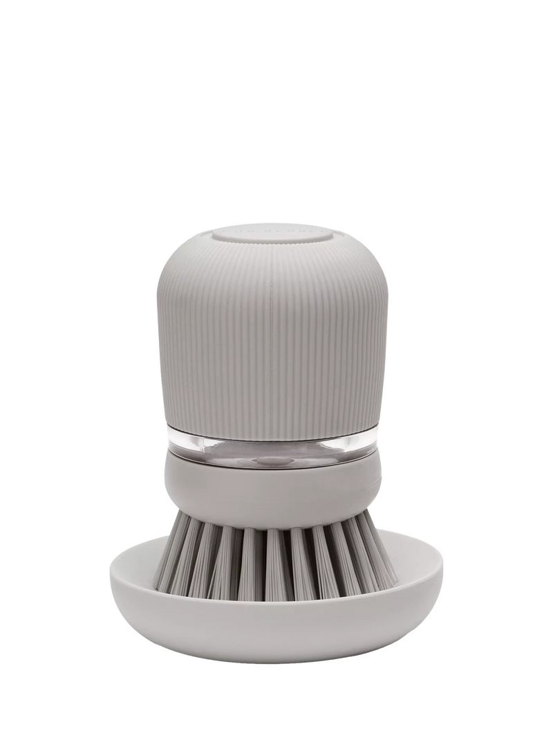 Brabantia soap dispensing dish brush in mid grey - British product