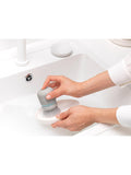 Brabantia soap dispensing dish brush in mid grey - British product