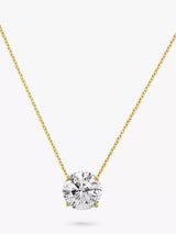 John Lewis E.W Adams 18ct Yellow Gold Solitaire Diamond Pendant Necklace- Buy online at McGrocer