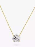 E.W Adams 18ct yellow gold solitaire diamond pendant necklace (British brand)