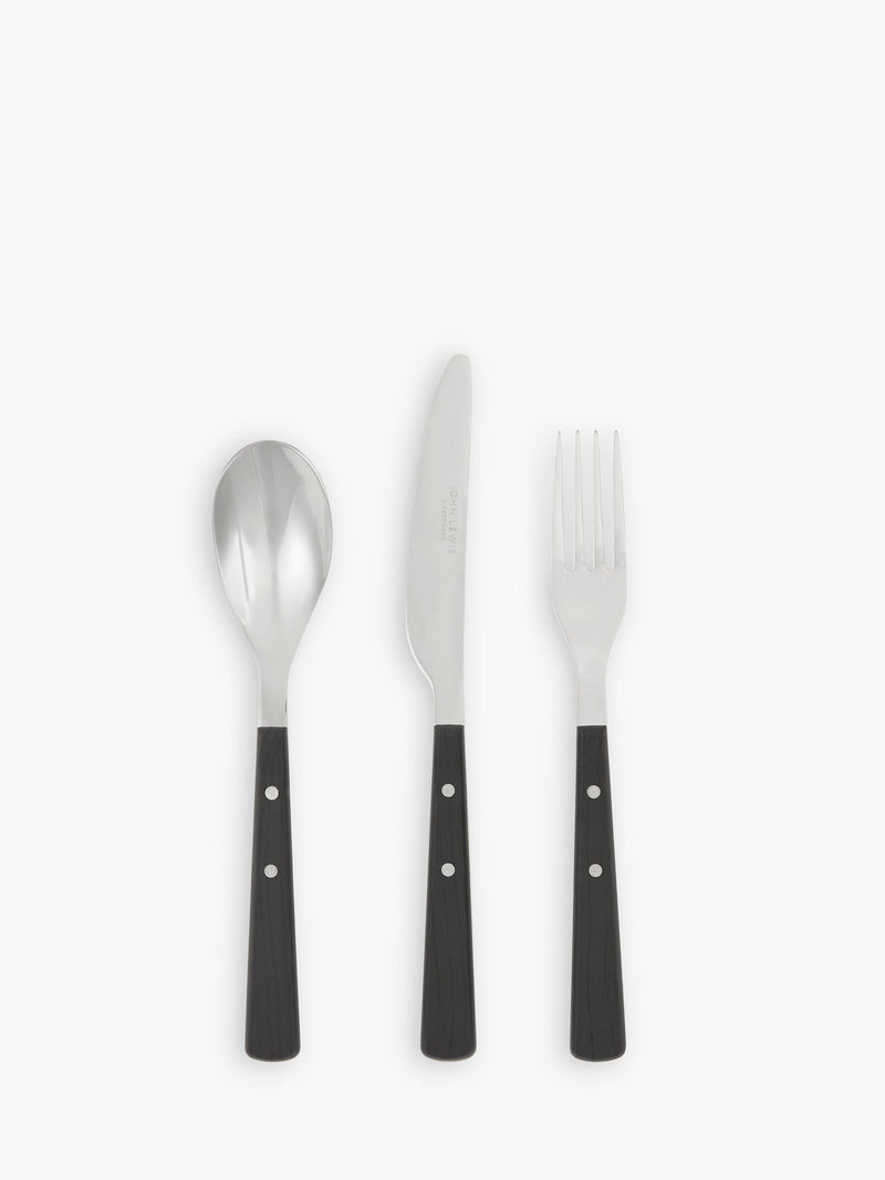 John Lewis Bevel stainless steel cutlery set 18 piece, UK version