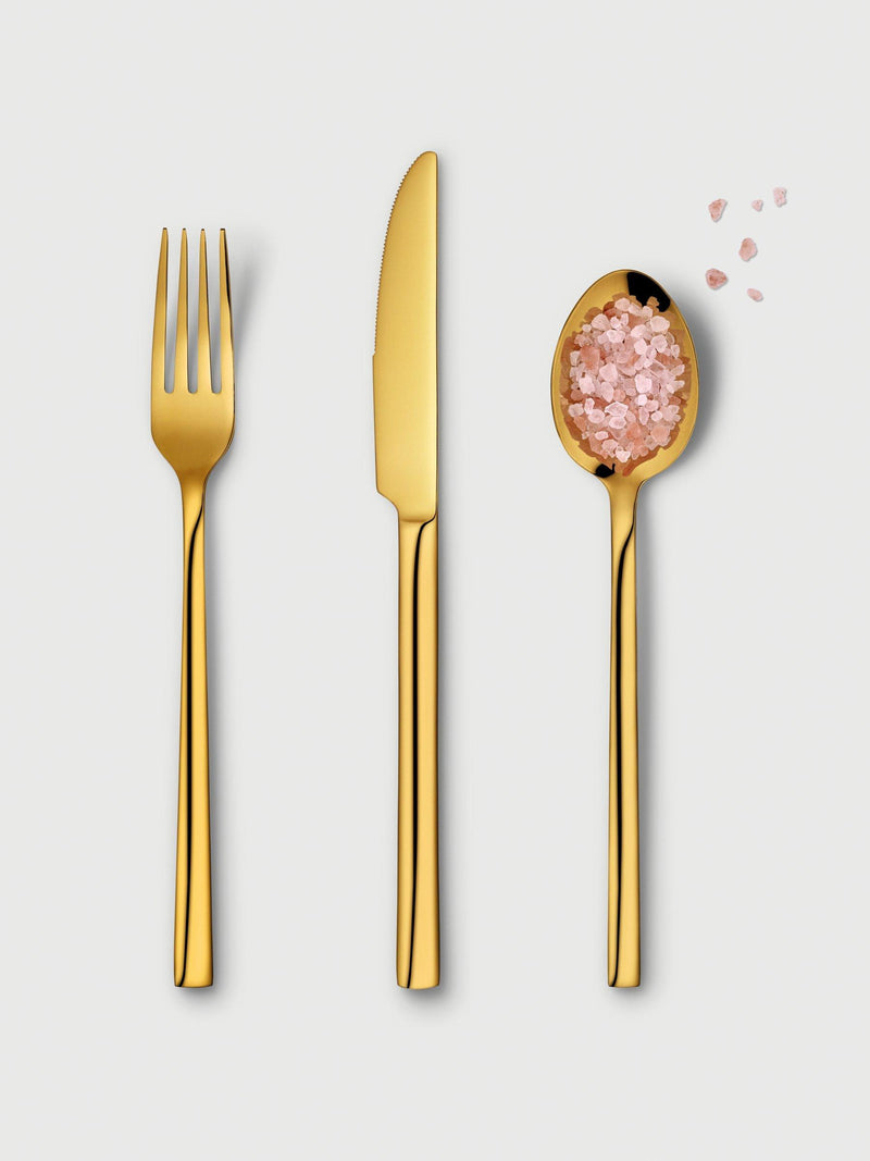 Gold Cutlery Set with 6 Pieces for 2 Place Settings