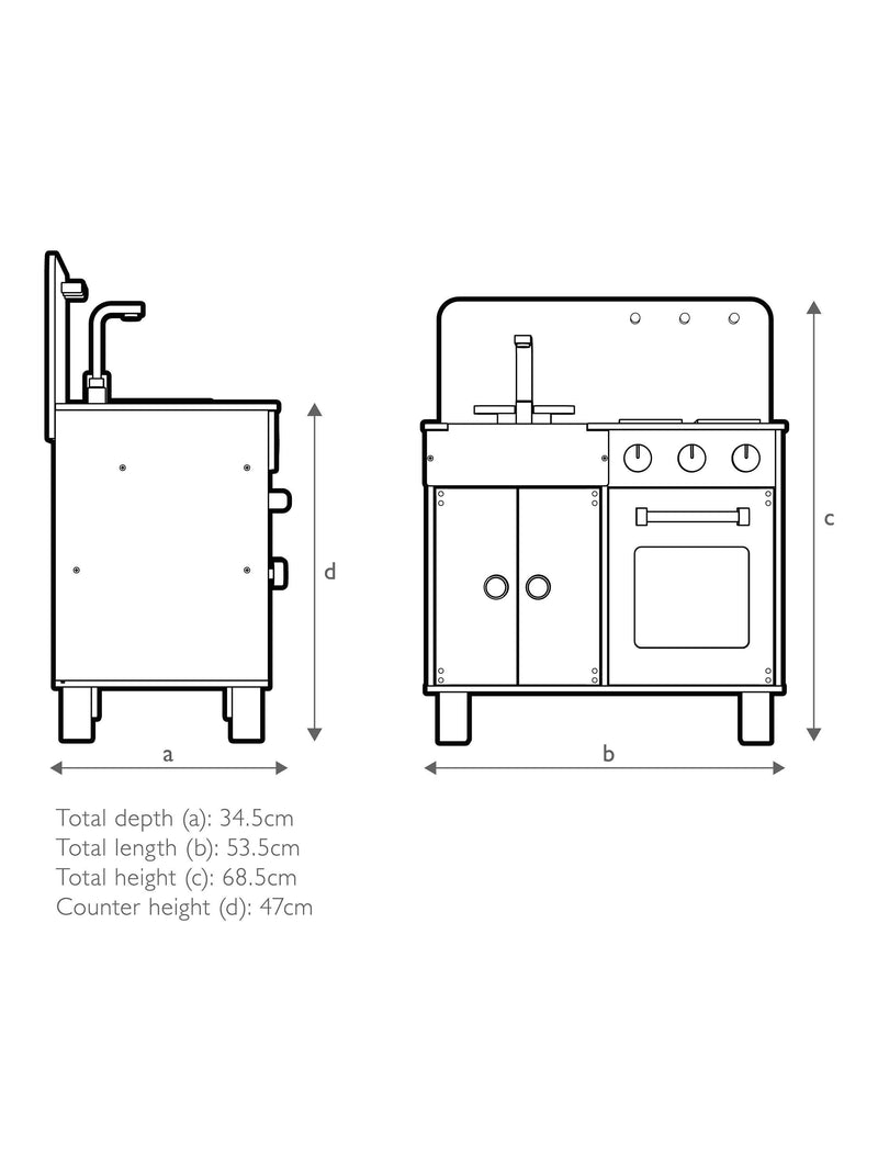 John Lewis modern wooden play kitchen - British product