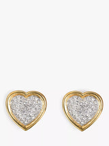 John Lewis Eclectica Pre-Loved Swarovski Crystal Heart Clip-On Earrings, Circa 1990s- Buy online at McGrocer