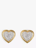 Eclectica Swarovski crystal heart clip-on earrings (British brand)