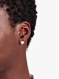Kate Spade New York heart stud earrings gold white, UK version