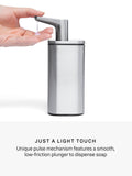 Simplehuman pulse pump soap dispenser brushed steel 295ml, imported from the UK