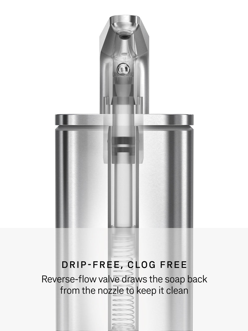 Simplehuman pulse pump soap dispenser brushed steel 295ml, imported from the UK