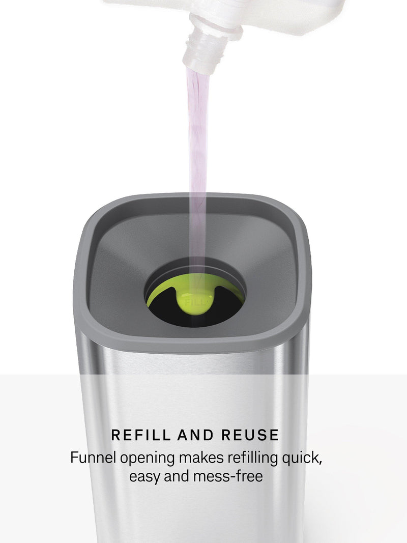 Simplehuman pulse pump soap dispenser brushed steel 295ml, imported from the UK