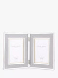 Laura Ashley Harrison linen double photo frame for 4x6 inch photos, UK version