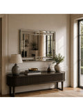 Yearn Rio bevelled glass wall mirror 82x112cm black, imported from the UK