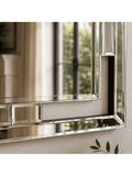 Yearn Rio bevelled glass wall mirror 82x112cm black, imported from the UK