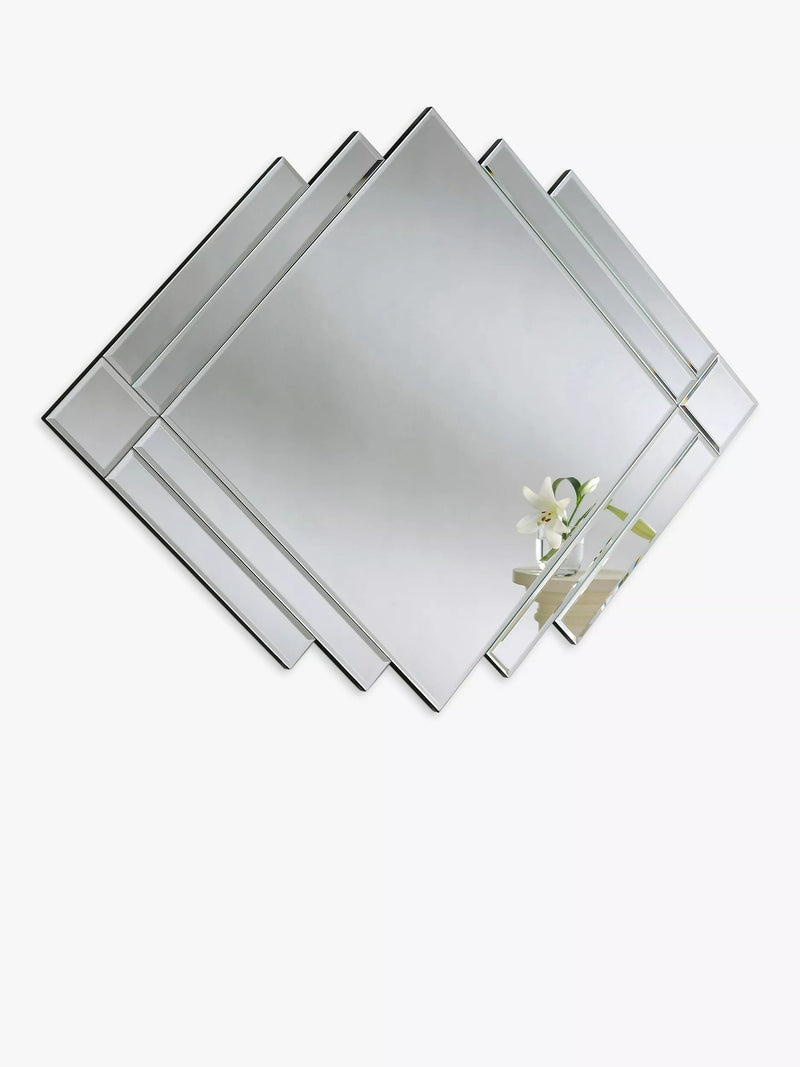 Yearn bevelled glass wall mirror black 86x119cm - British product