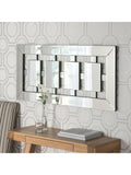 Yearn wall mirror bevelled glass rectangular black 56 x 119cm - British product