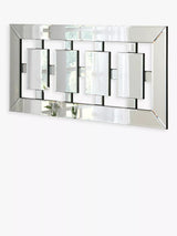 John Lewis Yearn Tokyo Black Bevelled Glass Rectangular Wall Mirror, 56 x 119cm- Buy online at McGrocer