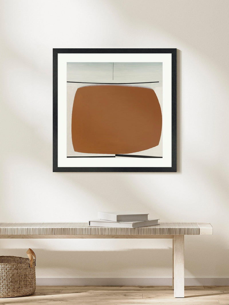 Tate Yellow Abstract framed print by Victor Pasmore 62x62cm (British brand)
