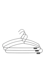John Lewis Brabantia Soft Touch Clothes Hangers, Black/White, Set of 3- Buy online at McGrocer