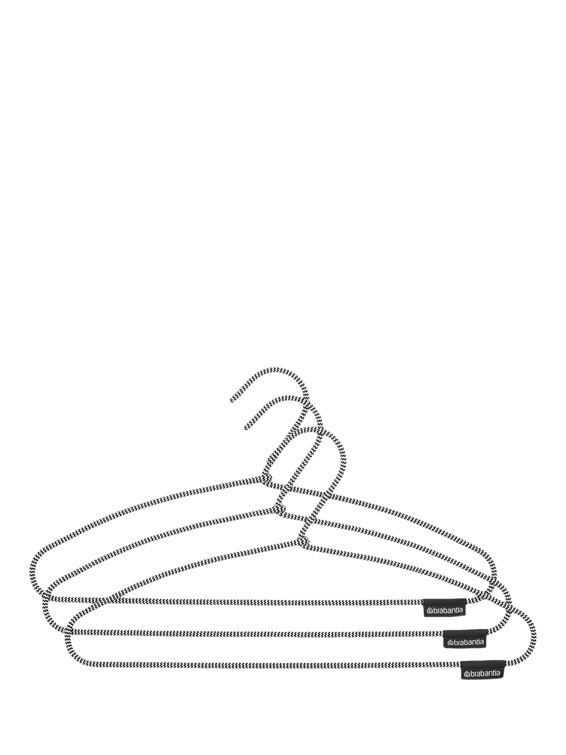 Brabantia clothes hangers Black/White set of 3 - British product