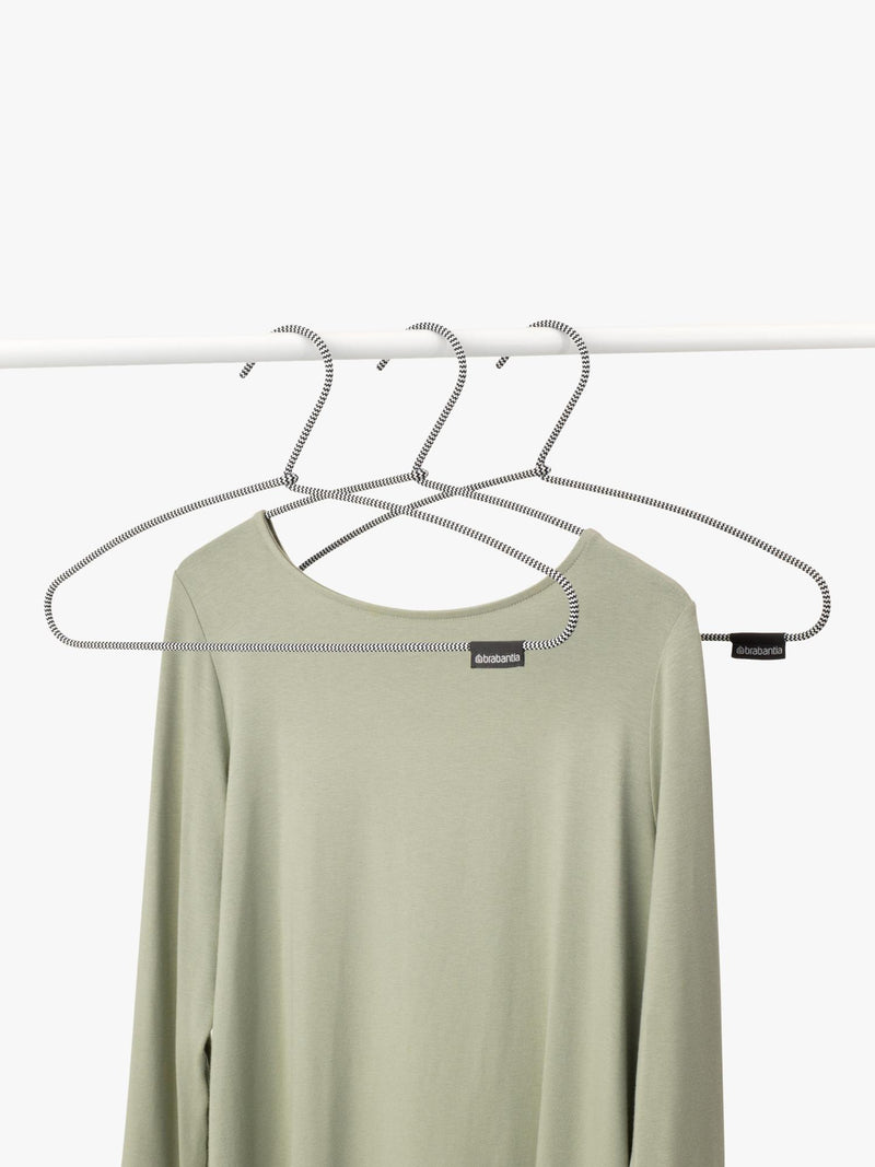 Brabantia clothes hangers Black/White set of 3 - British product
