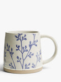 John Lewis Woodland Floral Mug Beige/Blue 450ml, UK version