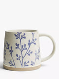John Lewis Woodland Floral Mug Beige/Blue 450ml, UK version