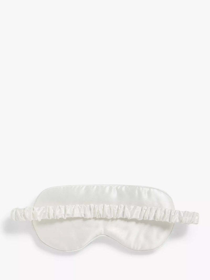 John Lewis silk eye mask white, UK version