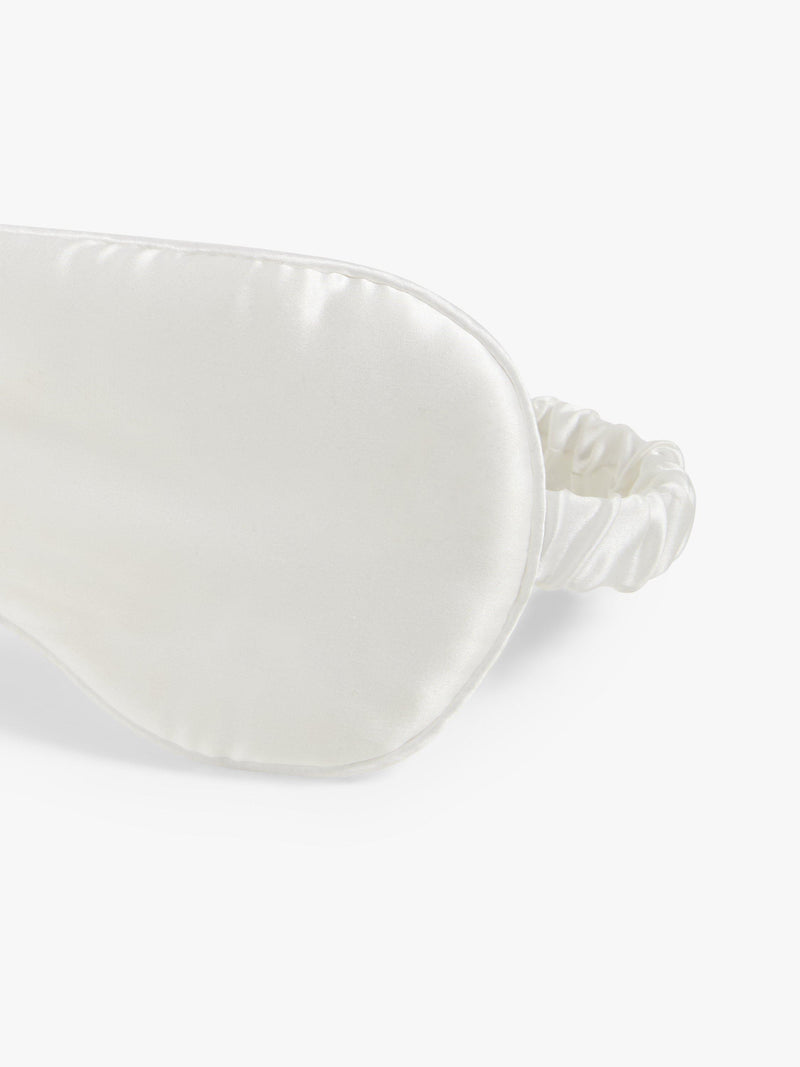 John Lewis silk eye mask white, UK version