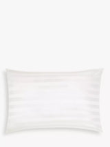 John Lewis John Lewis Organic Silk Stripe Standard Pillowcase White- Buy online at McGrocer