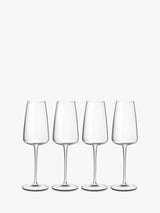 John Lewis Luigi Bormioli Talismano Clear Glass Champagne Flutes, Set of 4, 210ml- Buy online at McGrocer