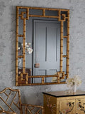 Laura Ashley gold mock bamboo wall mirror 107x81cm (British brand)