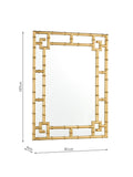 Laura Ashley gold mock bamboo wall mirror 107x81cm (British brand)