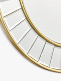 Laura Ashley Clemence round wall mirror with gold leaf border, UK version