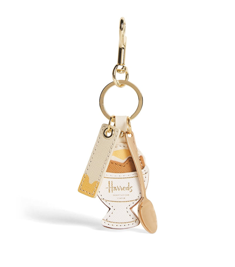 Harrods leather egg cup keyring 8.5cm, UK version