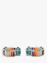 John Lewis Paul Smith Artist Stripe Mini Car Cufflinks Silver/Multi- Buy online at McGrocer