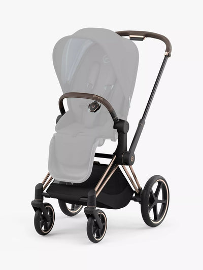 Châssis de poussette Or Rose avec siège réversible et suspension toutes roues