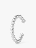 Silver Beaded Ear Cuff for Non-Pierced Wear