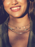 Larnauti double herringbone chain necklace (British brand)