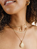Larnauti double herringbone chain necklace (British brand)